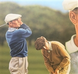 Ben Hogan Signed Ltd Edition Artist Signed Zuniga Print #84 - Framed JSA ALOA