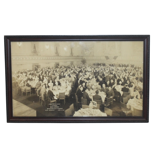 1932 British Open Champ Original Panoramic Welcome Home Champ Gene Sarazen Photo
