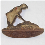 Hubley Cast Iron Golfer Doorstop - Drilled Hole Marks - #34 Marking