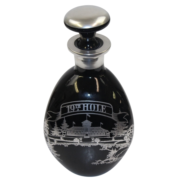 19th Hole Golf Sterling Silver Overlay Golf Decanter with Stopper