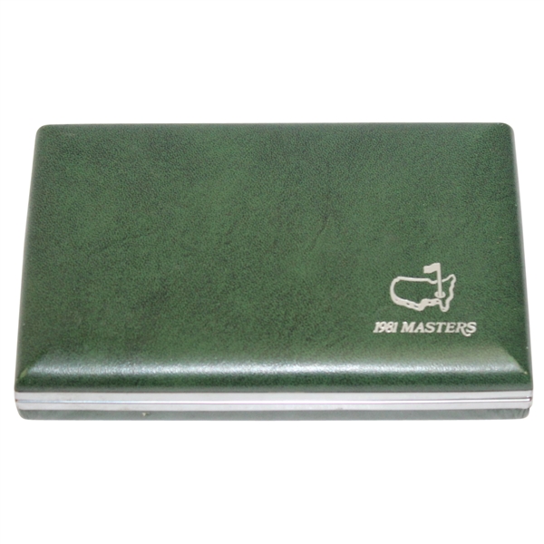 1981 Augusta National Member Gift - Green Leather Jewelry Box