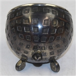 Silver Topped Large Match Stick Holder - Mesh Pattern Golf Ball Theme