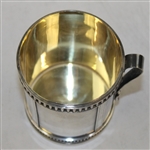 Circular Sterling Golf Themed Match Holder with Mesh Pattern Golf Ball on Lid