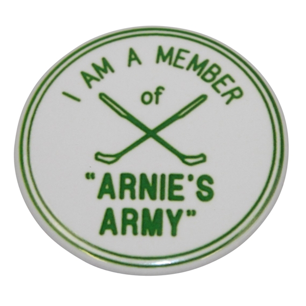 I Am A Member of "Arnies Army" Commemorative Pin with Crossed Clubs