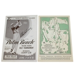 Roberto de Vicenzo Signed 1951 Palm Beach Tournament Program with Pairing Sheet JSA ALOA