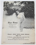 Sam Snead Signed 1966 'Greenbrier's Sam Snead Teaches Golf' 24 Page Booklet JSA ALOA
