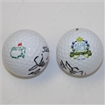 Jack Burke Signed Masters and PGA Championship Logo Golf Balls JSA ALOA