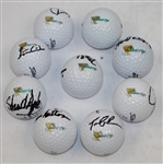 Lot of Nine Signed President's Cup Logo Golf Balls JSA ALOA