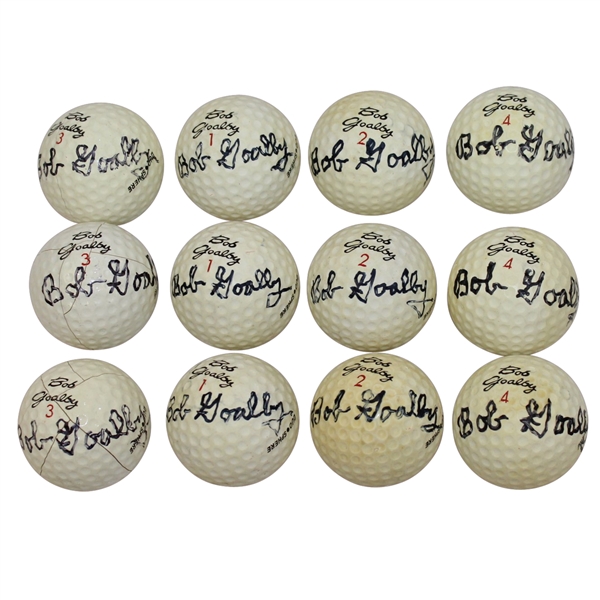 Dozen Signed Bob Goalby Signature Golf Balls in Original Box JSA ALOA
