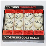 Dozen Signed Bob Goalby Signature Golf Balls in Original Box JSA ALOA