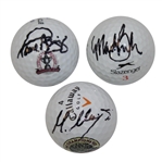 Martin Kaymer, Paul Azinger, and Mark Brooks Signed PGA Champ Logo Golf Balls JSA ALOA