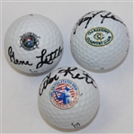 Gene Littler, Larry Nelson, and Tom Kite Signed US Open Logo Golf Balls JSA ALOA