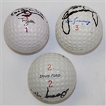 Doug Ford, Don January, & Tony Jacklin Signed Signature Model Golf Balls JSA ALOA