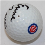 Hall of Fame Ernie Banks Signed Chicago Cubs Logo Golf Ball JSA ALOA