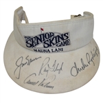 Arnold Palmer, Jack Nicklaus, Ray Floyd, & Chi Chi Signed Senior Skins Game Visor JSA ALOA
