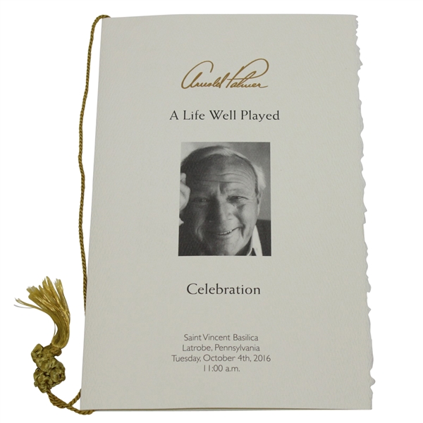 Arnold Palmer Memorial Funeral Service Program
