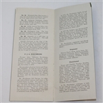 1934 Augusta National 'Bobby Jones' Golf Course Description by Dr. Alister MacKenzie Pamphlet-