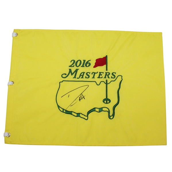 Danny Willett Signed 2016 Masters Embroidered Flag JSA ALOA