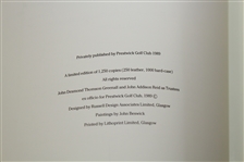 'Prestwick Golf Club - Birthplace of the Open' Ltd Ed. 143/250 Book by Smail