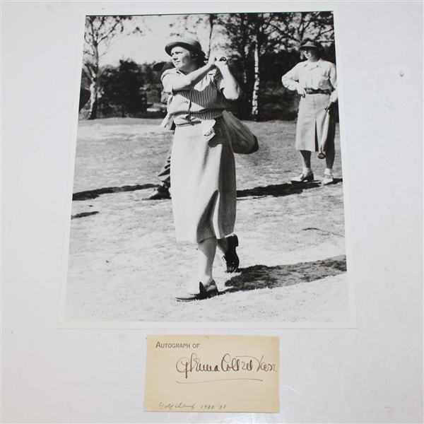 Glenna Collett Vare Signed Cut with A.P. Wire Photo JSA ALOA