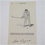 Ben Hogan Signed 'Power Golf' Page with Ben Hogan Medal JSA ALOA