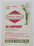 1966 Carling World Championship Lot: Program, Press Kit, Tee Set, Golf Ball, and other