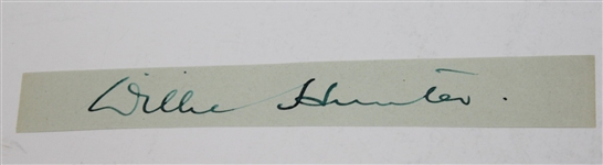 Willie Hunter Signed Cut with 1922 Original Wire Photo JSA ALOA