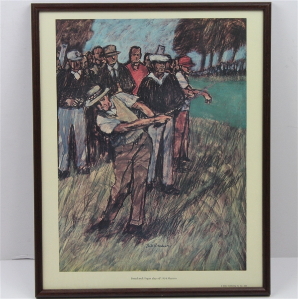 1966 Elldor Snead and Hogan play off 1954 Masters Picture - Framed
