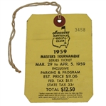 1959 Masters Tournament SERIES BADGE #3458 - Art Wall Winner