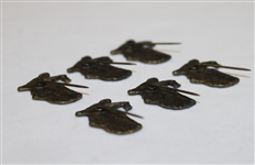 Six Masters Prototype Undated Lapel Pins - Discarded by Augusta National!