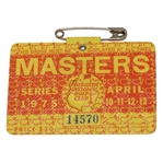 1975 Masters Tournament Badge #14570 - Jack Nicklaus Winner