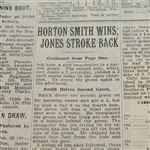 1930 NY Times Sports Section - Horton Smith Defeats Bobby Jones - Grand Slam Year!
