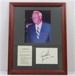 Arnold Palmer Signed Cut with Photo and Accomplishments Display - Framed JSA ALOA