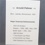 Arnold Palmer Signed Cut with Photo and Accomplishments Display - Framed JSA ALOA