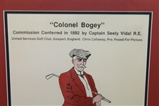 1897 Colonel Bogey Display with Bernard Darwin Quotation - Framed 