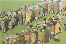 1930 Bobby Jones Putting on 18th Green at St. Andrews - Framed