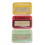Masters Clubhouse Badges- 1975, 1978, 1979 - JOHN ROTH COLLECTION