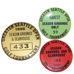Greater Seattle Open Badges- 1965 and Undated