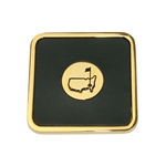 Augusta National Brass and Leather Coaster