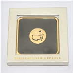 Augusta National Brass and Leather Coaster