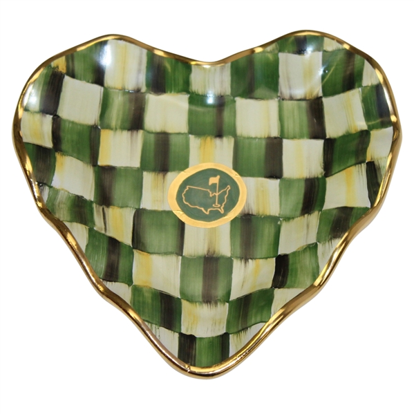 Masters Checkered Heart Shaped Cocktail Plate- MacKenzie-Childs Exclusive