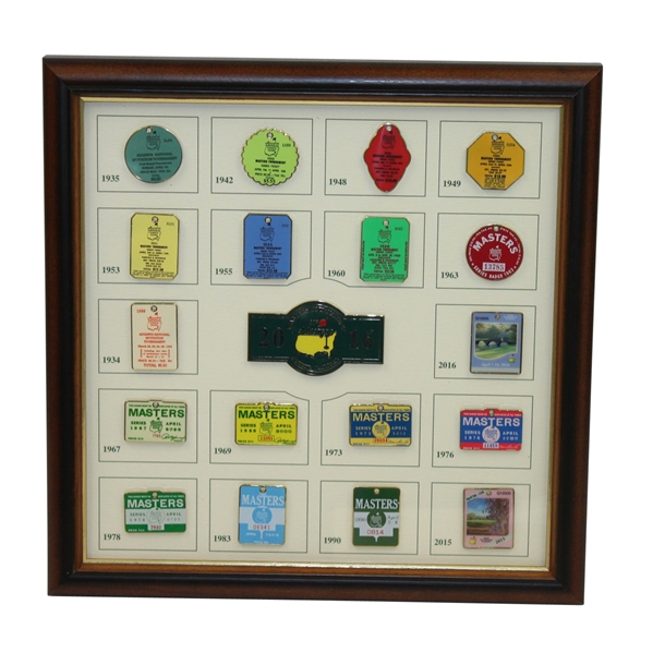 Limited Edition 2016 Masters Commemorative Pin Set- #20/250 Framed