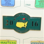 Limited Edition 2016 Masters Commemorative Pin Set- #20/250 Framed