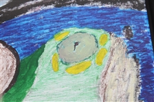 Arnold Palmer Signed Hand Painted Pebble Beach #7 Historic Hole on Canvas FULL JSA #Z25680