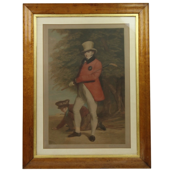 1914 John Taylor "Honourable Company Of Edinburgh Golfers" Mezzotint Signed Artist Proof- Framed