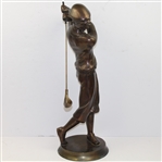 Vintage Large Depicted Turn of Century Golfer - Unmarked Bronze Statue - Over 2ft Tall!