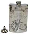 Augusta National Golf Club Pewter Golf Flask - with Funnel - Excellent Condition
