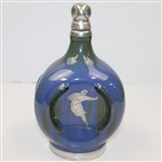 Fulper Decanter and Music Box with Sterling Sliver Inlay- Circa 1900