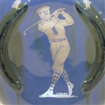 Fulper Decanter and Music Box with Sterling Sliver Inlay- Circa 1900