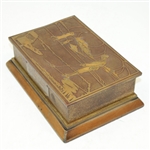 1927 Earl B. Huffamn Trophy Won by Dr. J.E. Hardman Smith Metal Bronze Cigar Box